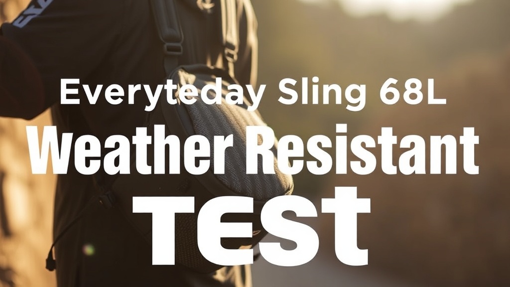 Peak Design Everyday Sling 6L Weather Resistance Test