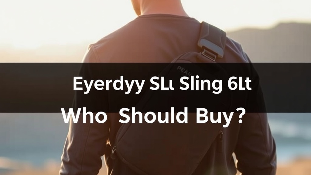 Peak Design Everyday Sling 6L Who Should Buy It